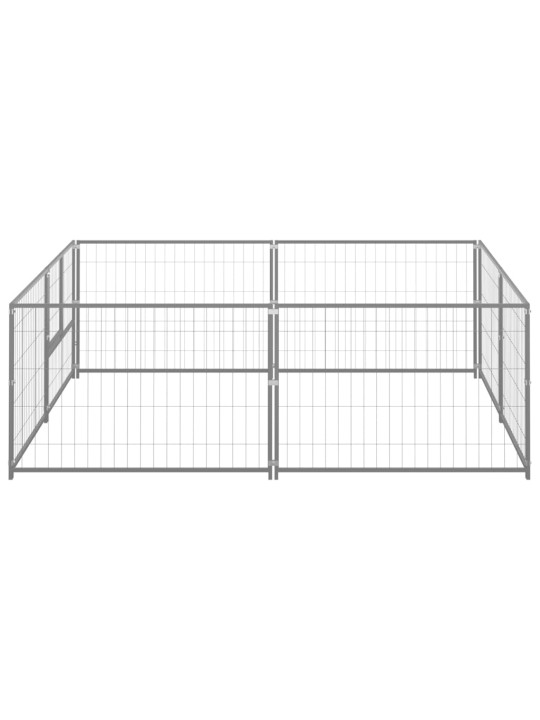 Suņu voljērs, sudraba krāsa, 4 m², tērauds