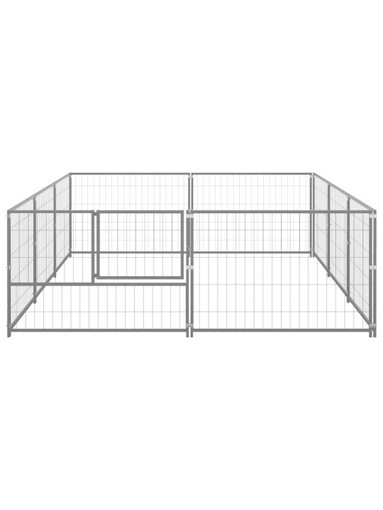 Suņu voljērs, sudraba krāsa, 6 m², tērauds