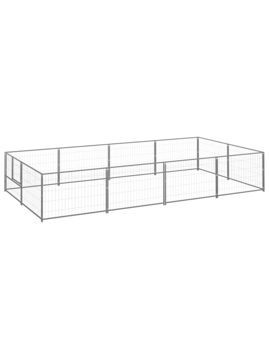 Suņu voljērs, sudraba krāsa, 8 m², tērauds