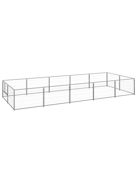 Suņu voljērs, sudraba krāsa, 10 m², tērauds