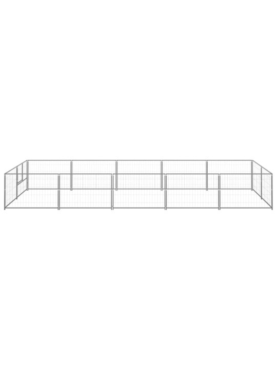 Suņu voljērs, sudraba krāsa, 10 m², tērauds