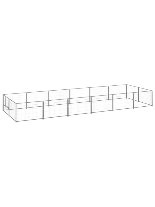 Suņu voljērs, sudraba krāsa, 12 m², tērauds