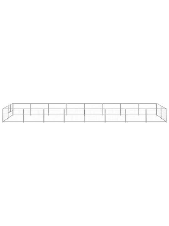 Suņu voljērs, sudraba krāsa, 16 m², tērauds