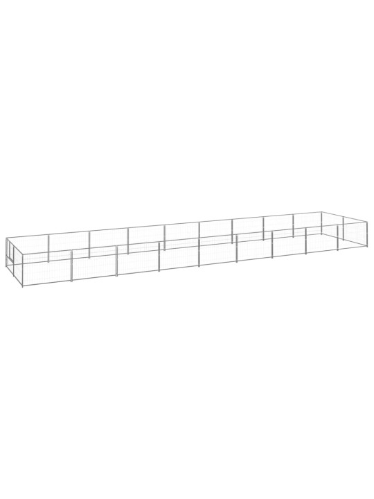 Suņu voljērs, sudraba krāsa, 18 m², tērauds