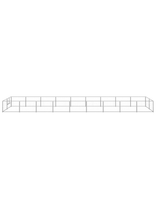 Suņu voljērs, sudraba krāsa, 18 m², tērauds