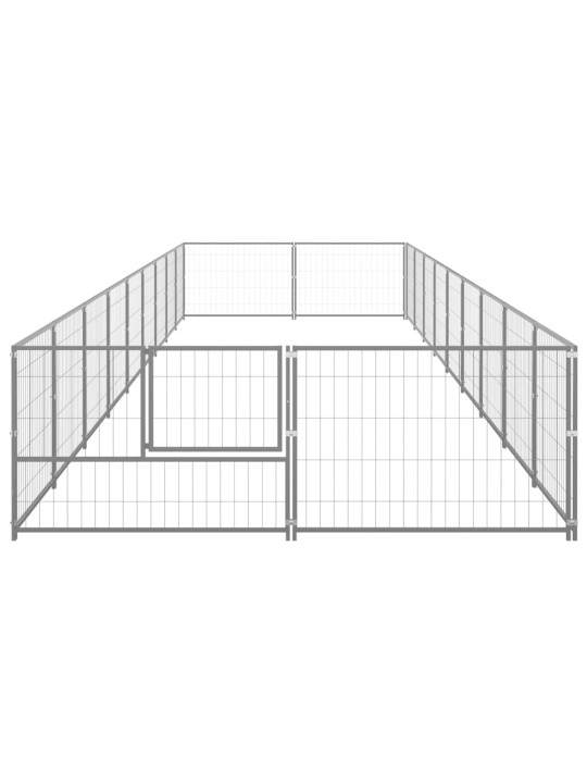 Suņu voljērs, sudraba krāsa, 18 m², tērauds