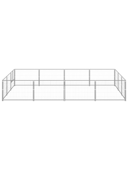 Suņu voljērs, sudraba krāsa, 12 m², tērauds