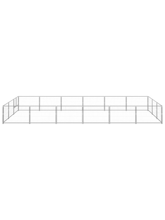 Suņu voljērs, sudraba krāsa, 18 m², tērauds