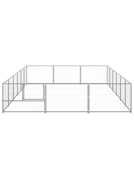 Suņu voljērs, sudraba krāsa, 18 m², tērauds