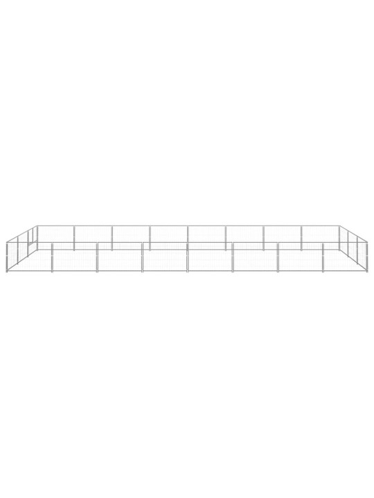 Suņu voljērs, sudraba krāsa, 24 m², tērauds