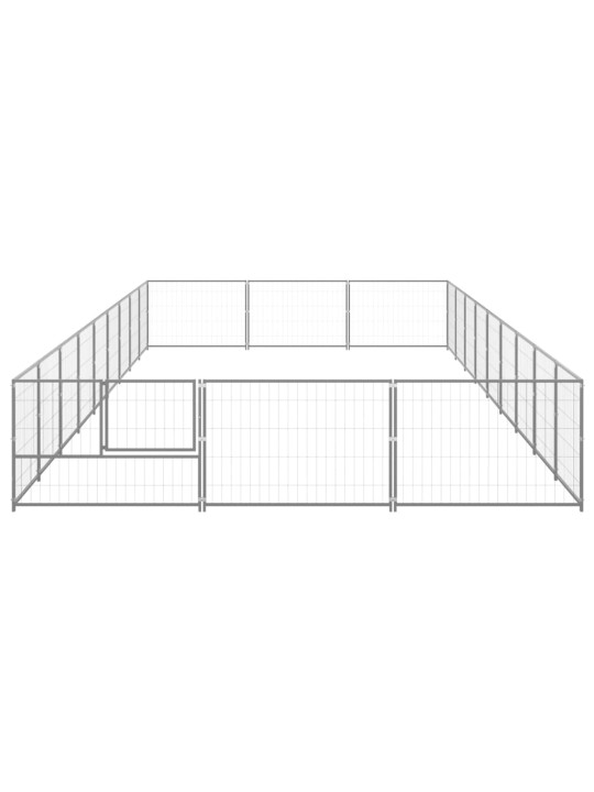 Suņu voljērs, sudraba krāsa, 27 m², tērauds