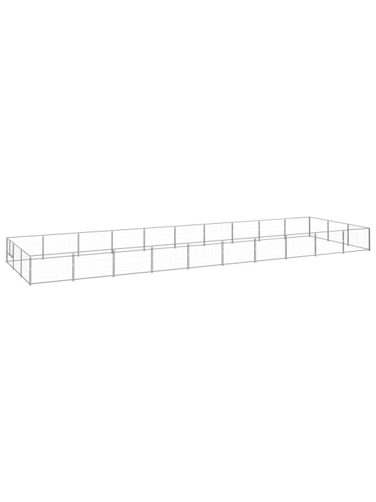 Suņu voljērs, sudraba krāsa, 30 m², tērauds