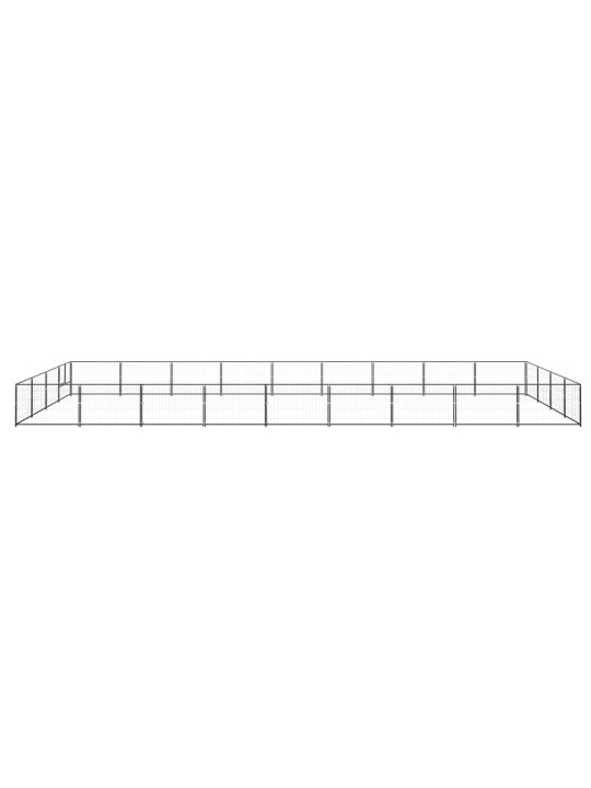Suņu voljērs, melns, 36 m², tērauds