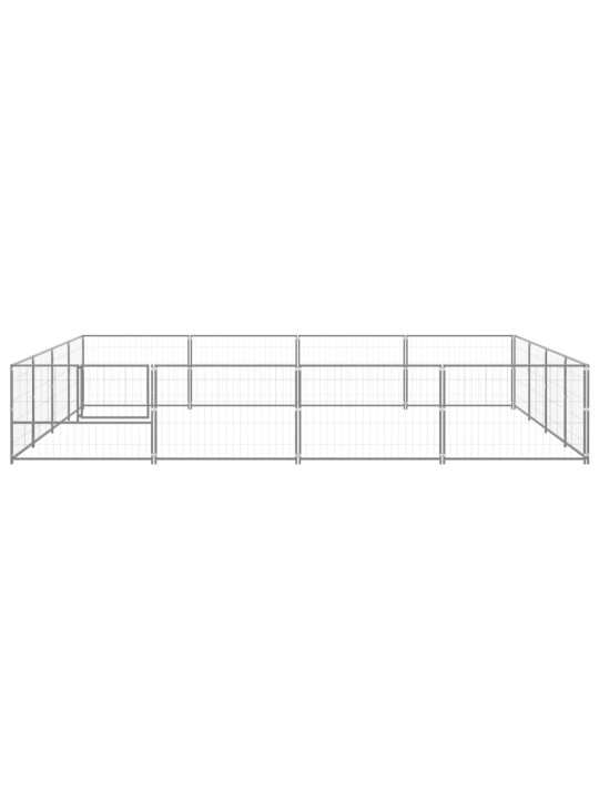 Suņu voljērs, sudraba krāsa, 16 m², tērauds
