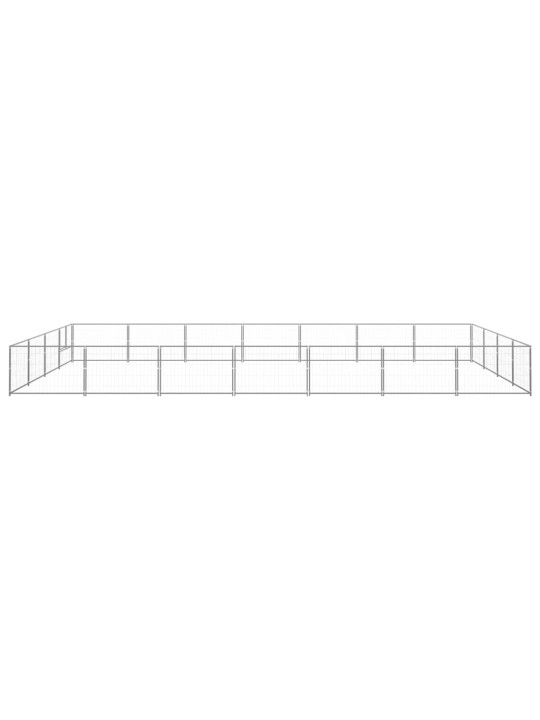Suņu voljērs, sudraba krāsa, 28 m², tērauds