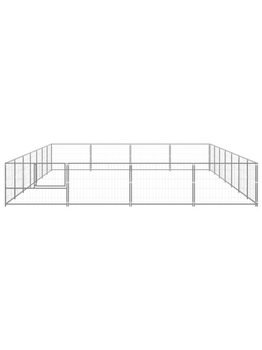 Suņu voljērs, sudraba krāsa, 28 m², tērauds