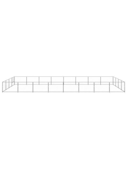 Suņu voljērs, sudraba krāsa, 32 m², tērauds