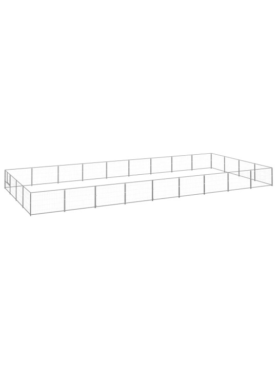 Suņu voljērs, sudraba krāsa, 36 m², tērauds