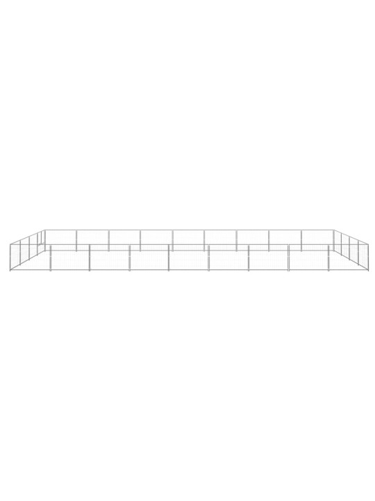 Suņu voljērs, sudraba krāsa, 36 m², tērauds
