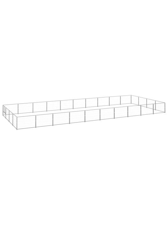 Suņu voljērs, sudraba krāsa, 40 m², tērauds