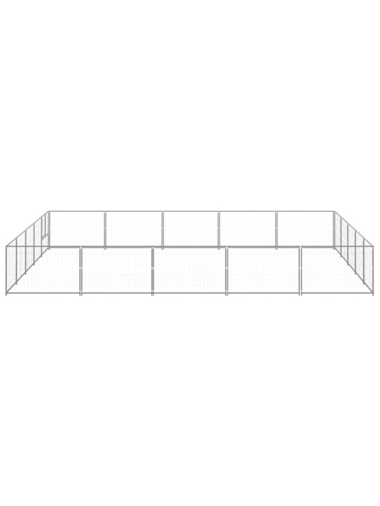 Suņu voljērs, sudraba krāsa, 25 m², tērauds