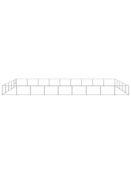 Suņu voljērs, sudraba krāsa, 45 m², tērauds