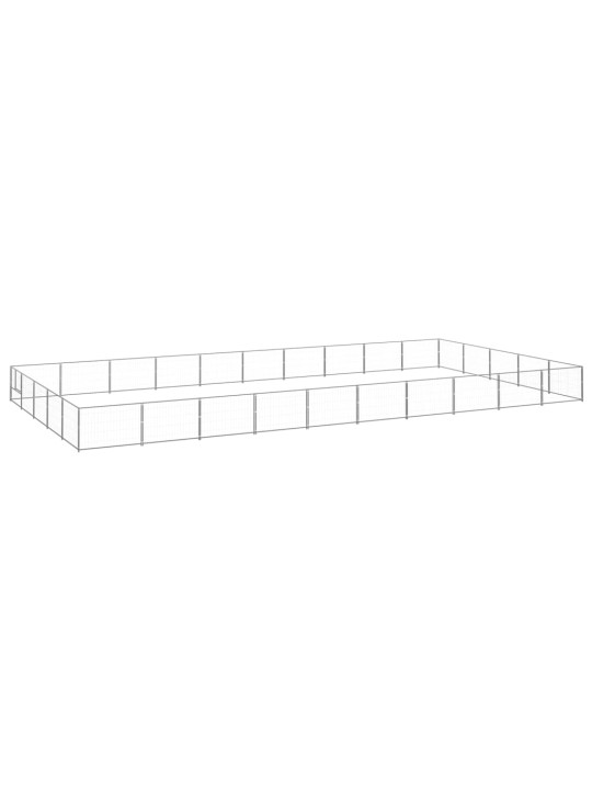 Suņu voljērs, sudraba krāsa, 50 m², tērauds