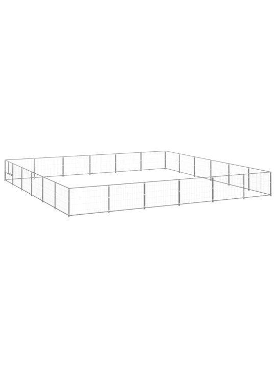 Suņu voljērs, sudraba krāsa, 36 m², tērauds