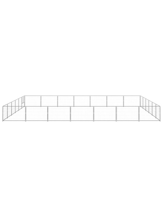 Suņu voljērs, sudraba krāsa, 42 m², tērauds