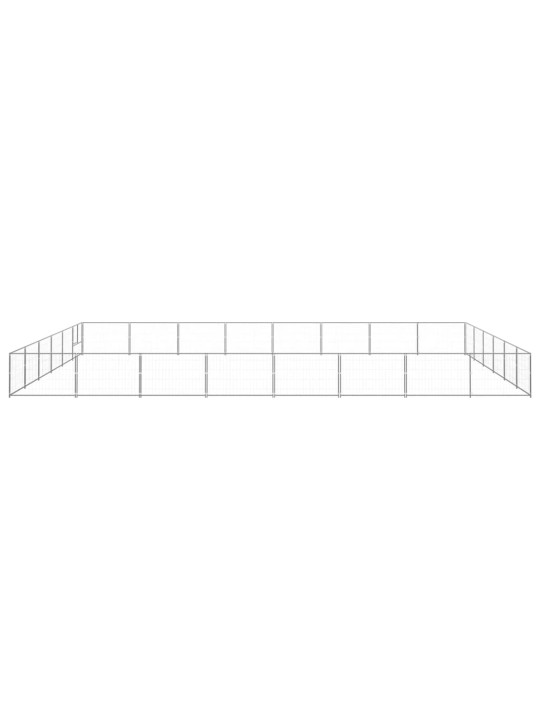 Suņu voljērs, sudraba krāsa, 48 m², tērauds