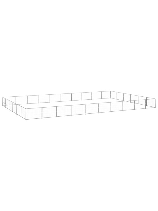 Suņu voljērs, sudraba krāsa, 60 m², tērauds