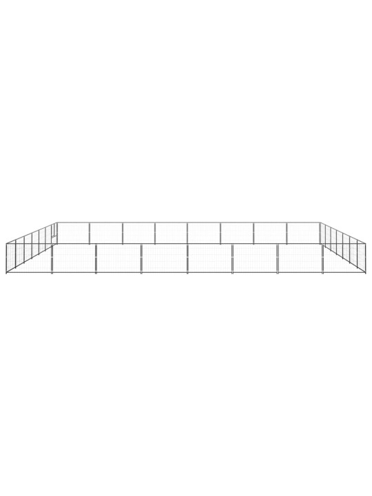 Suņu voljērs, melns, 56 m², tērauds