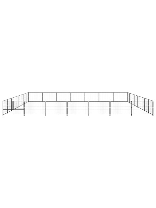Suņu voljērs, melns, 56 m², tērauds
