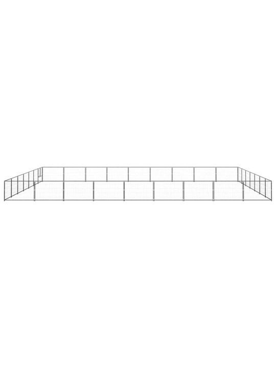 Suņu voljērs, melns, 63 m², tērauds