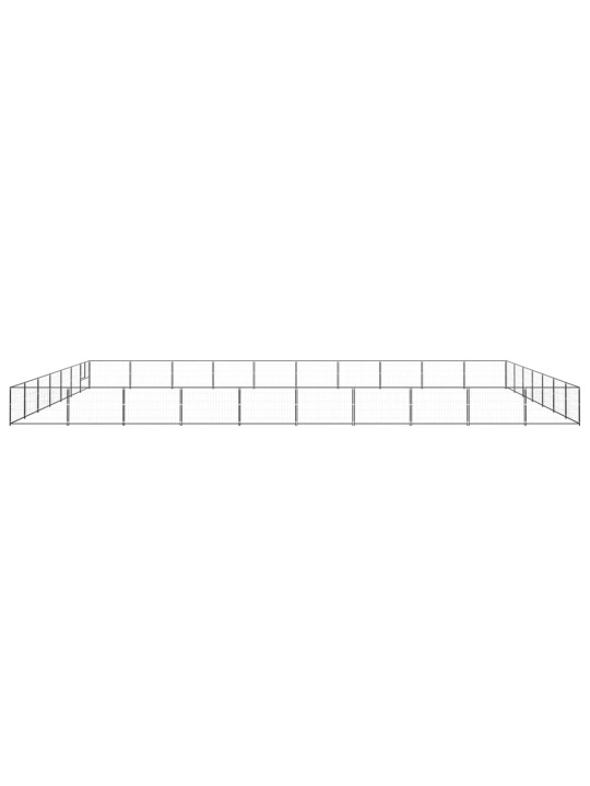 Suņu voljērs, melns, 70 m², tērauds