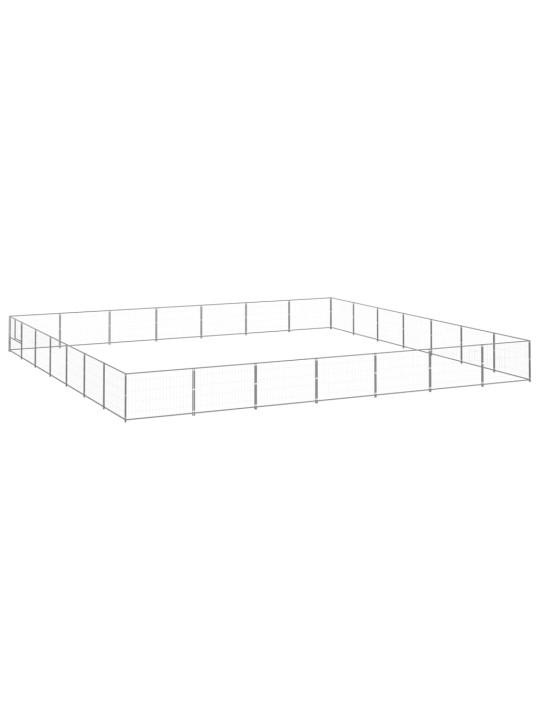 Suņu voljērs, sudraba krāsa, 49 m², tērauds