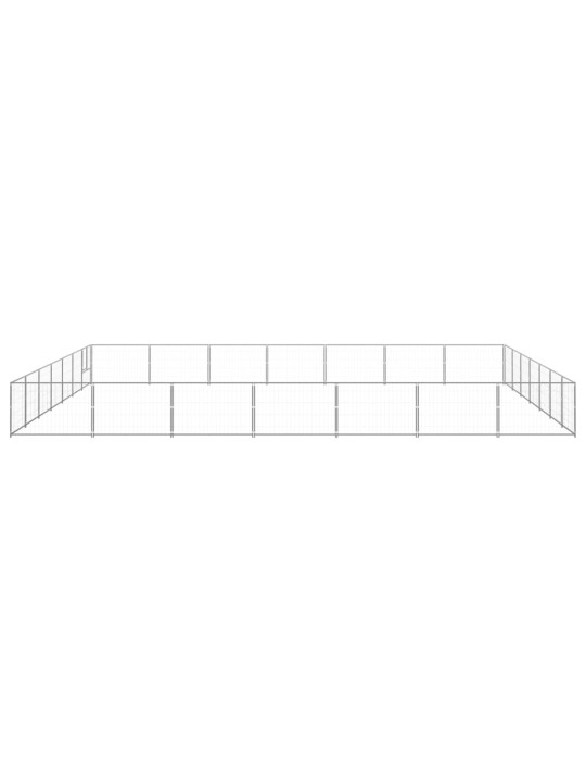 Suņu voljērs, sudraba krāsa, 49 m², tērauds