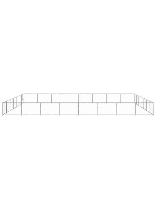 Suņu voljērs, sudraba krāsa, 56 m², tērauds