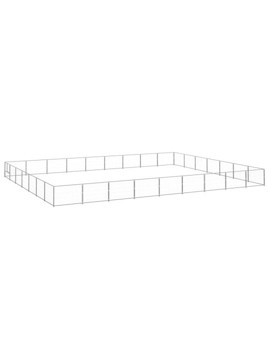 Suņu voljērs, sudraba krāsa, 63 m², tērauds