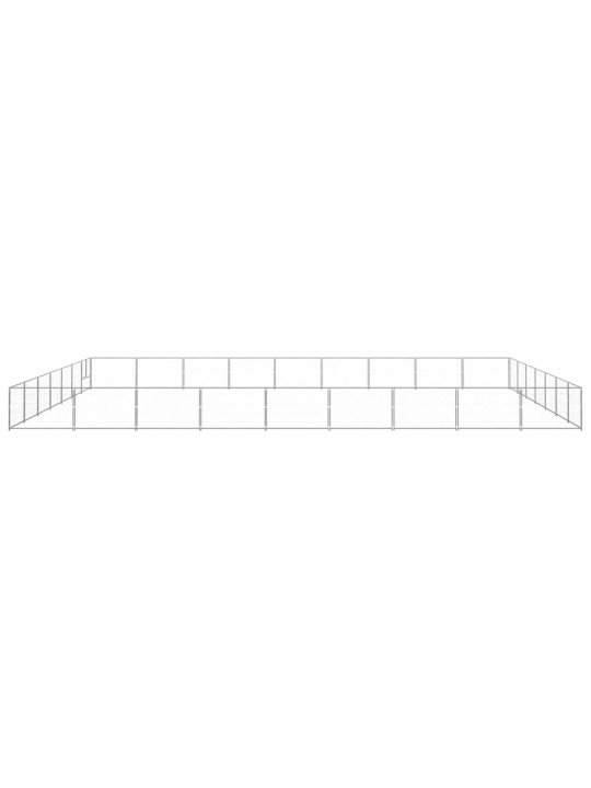 Suņu voljērs, sudraba krāsa, 63 m², tērauds