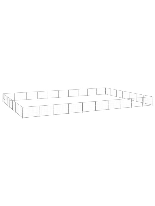 Suņu voljērs, sudraba krāsa, 70 m², tērauds