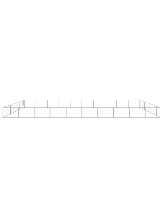 Suņu voljērs, sudraba krāsa, 70 m², tērauds