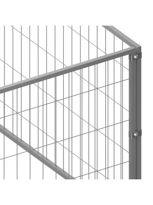 Suņu voljērs, sudraba krāsa, 70 m², tērauds