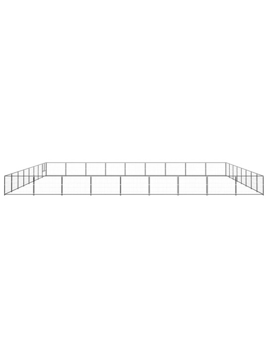 Suņu voljērs, melns, 72 m², tērauds