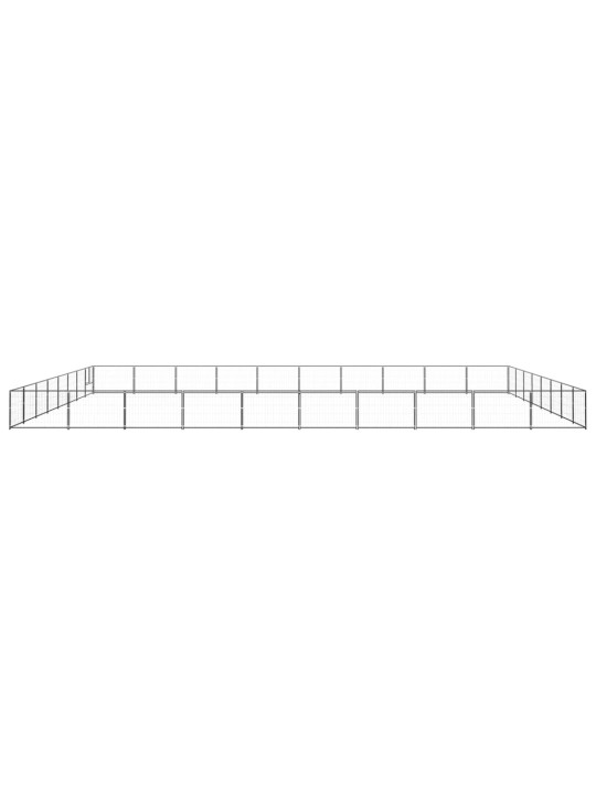 Suņu voljērs, melns, 80 m², tērauds
