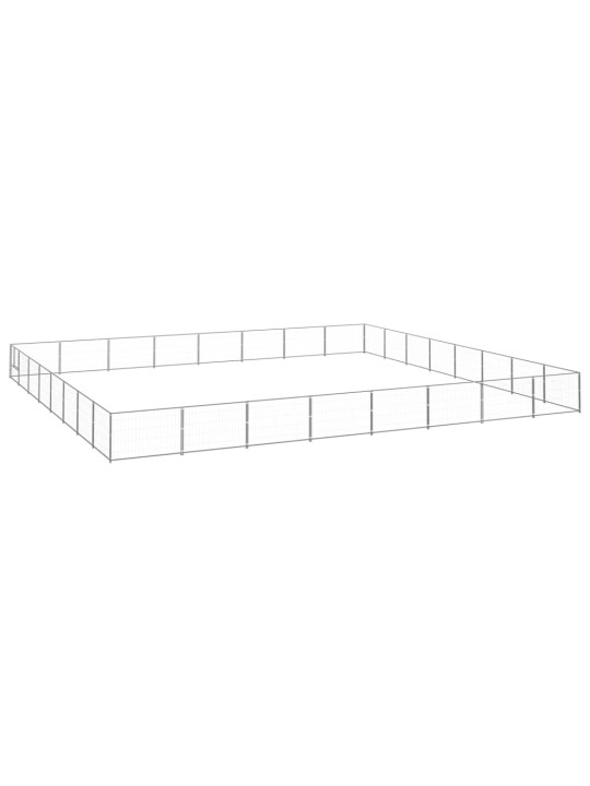 Suņu voljērs, sudraba krāsa, 64 m², tērauds