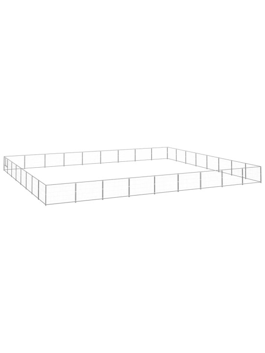 Suņu voljērs, sudraba krāsa, 72 m², tērauds