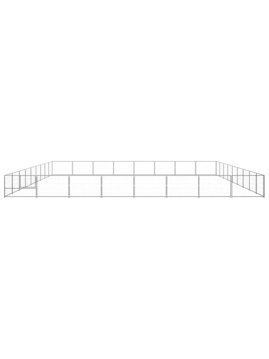 Suņu voljērs, sudraba krāsa, 72 m², tērauds