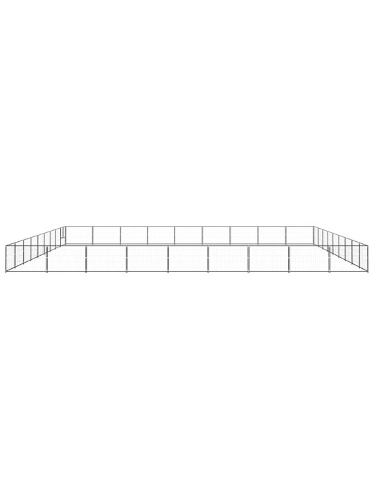 Suņu voljērs, melns, 81 m², tērauds