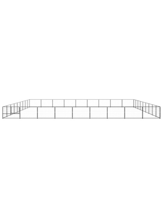 Suņu voljērs, melns, 81 m², tērauds